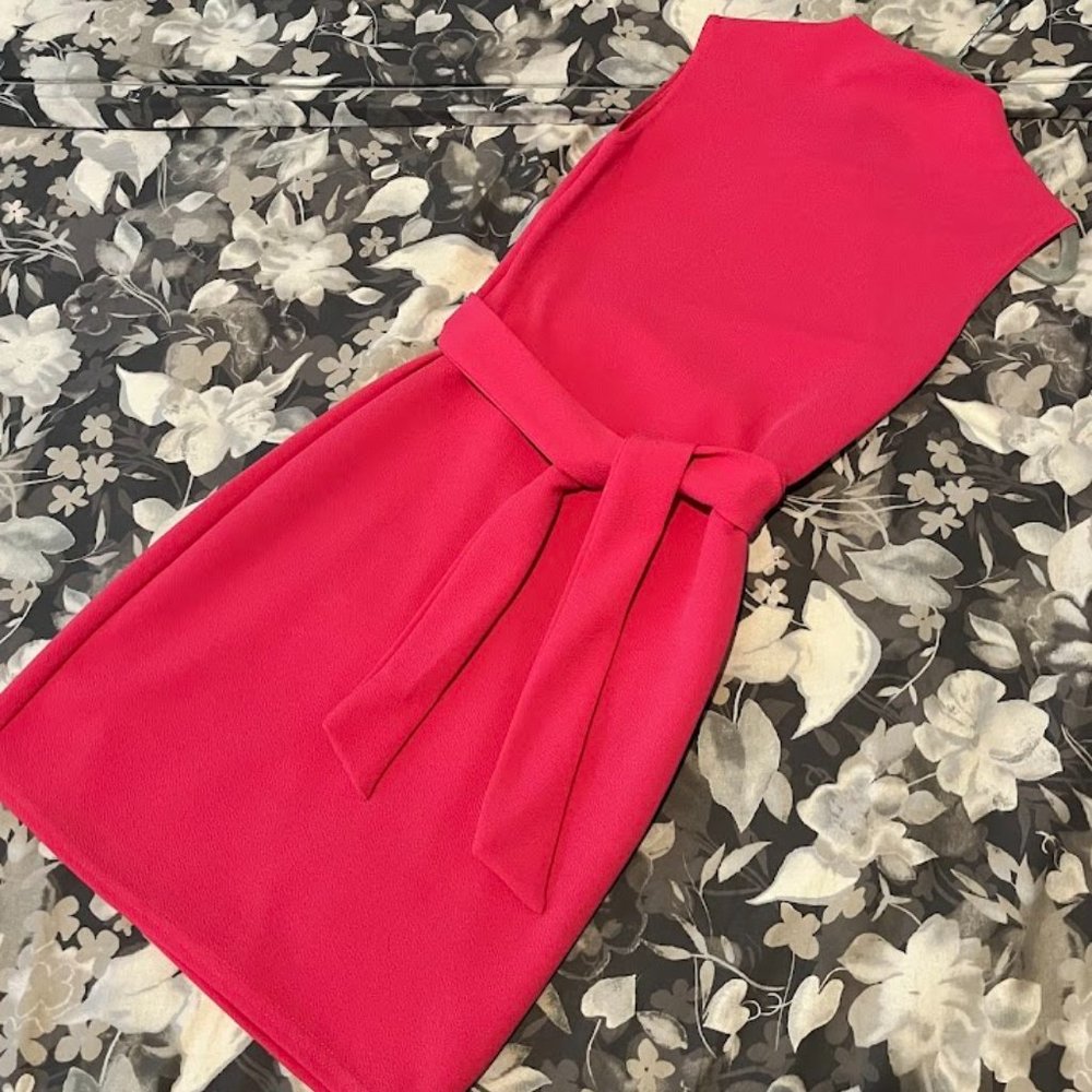 Missguided funnel neck hot pink mini dress - sz 2